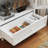 Buffet Cabinet with Double Glass Doors and Drawer, Modern Wooden Storage Sideboard Cupboard for Living room, Dining Room Hallway Entryway -1325662030