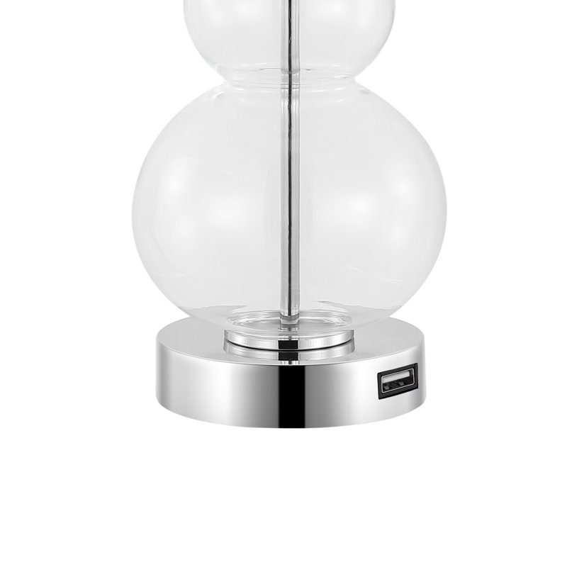 Ersell Metal USB Table Lamp, Clear