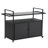 Outdoor Wicker Bar Cart, Patio Wine Serving Cart With Wheels, Rolling Rattan Beverage Bar Counter Table With Glass Top-451884205