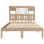 Bookcase Bed Without Mattress Double Solid Wood Pine-2127031735