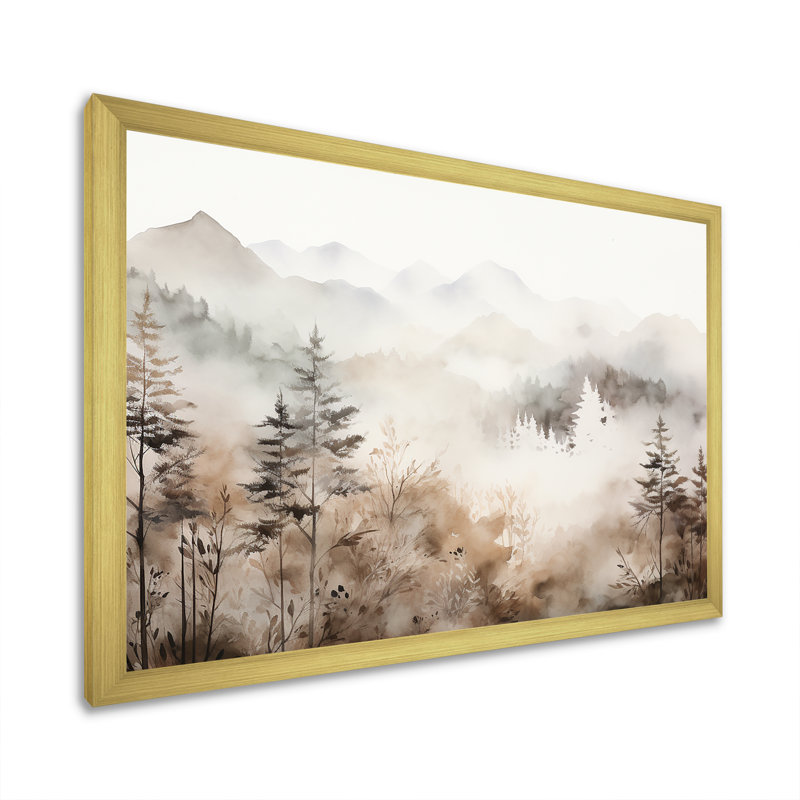 Nature s harmonie, sérénité, photographie, impression sur toile encadrée forêt, Cadre doré simple, H 24 po x l 32 po x P 1 po