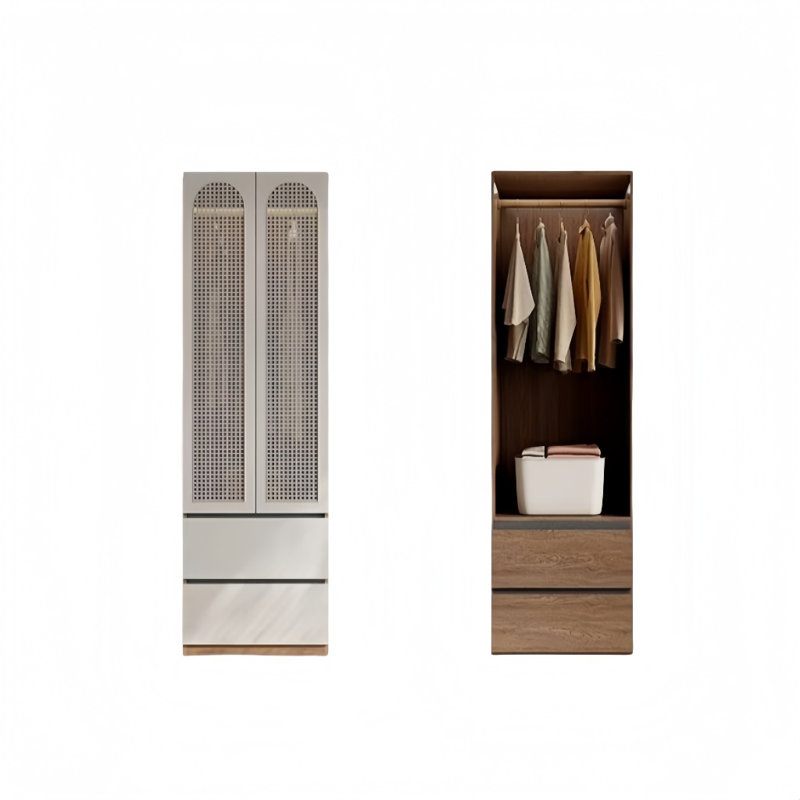 Retro Simple Modern Rattan Wardrobe