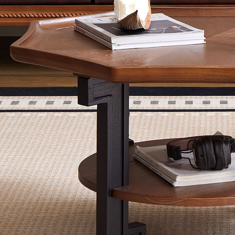 Retro light luxury high-end coffee table combinati