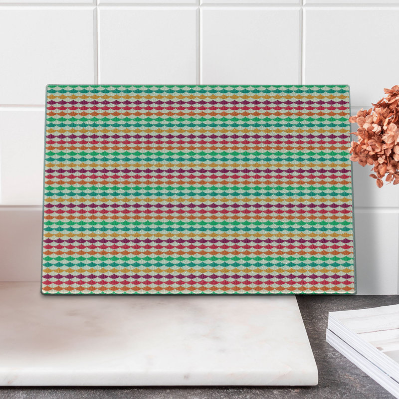 Multicolore planche à découper en verre trempé Ambesonne
