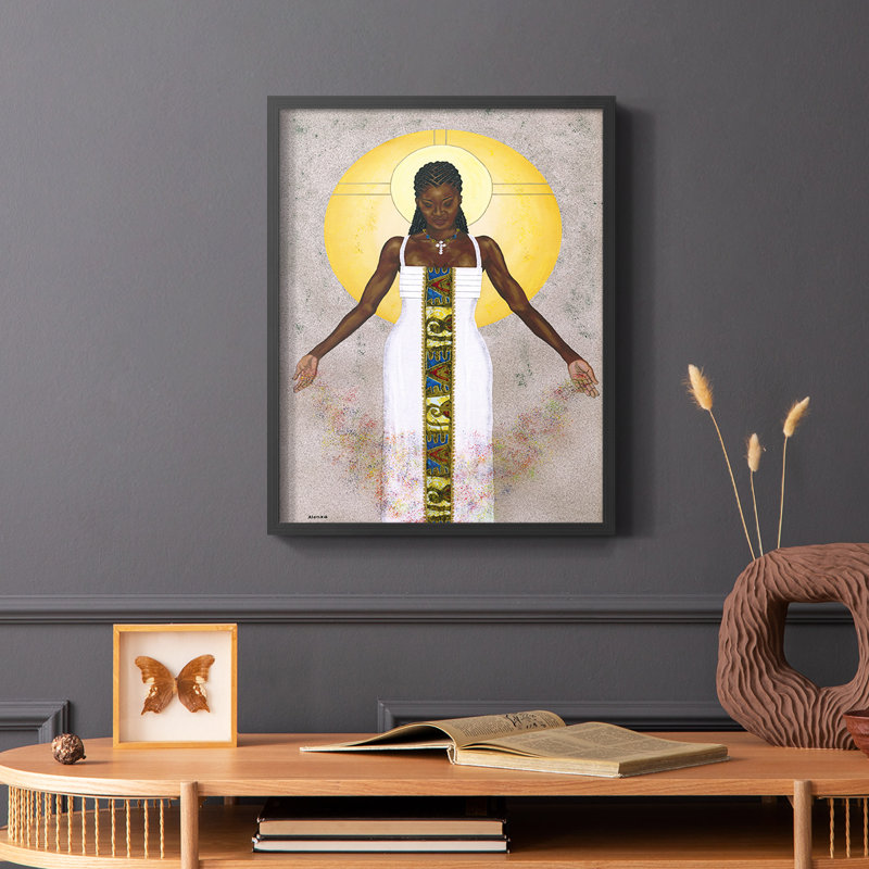 «Her Peace», reproduction encadrée - bois massif, Noir, H 10 po x l 8 po