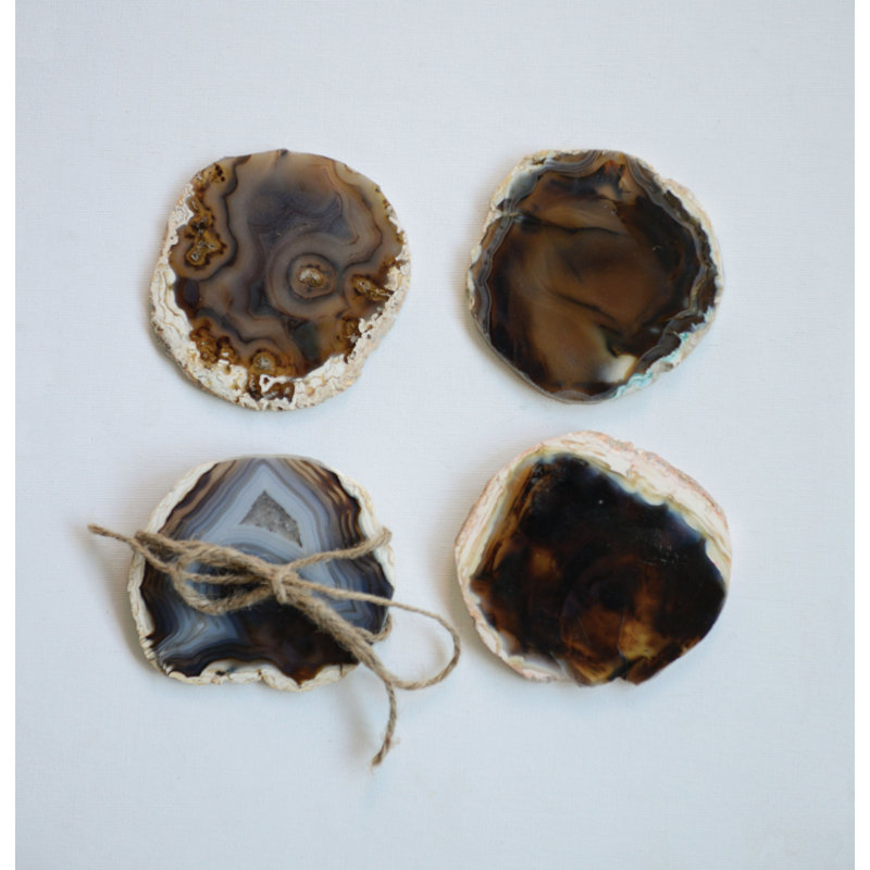 Crystal 4 Piece Coaster Set