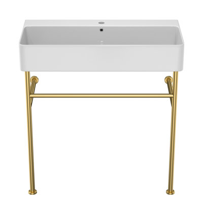 APRESSHUI 16.3'' Rectangular Bathroom Sink