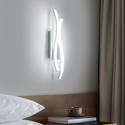 Silver 41cm Adjustable Colour Temperature LED Wall Sconces  