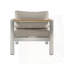 Fauteuil club d'extérieur en aluminium