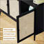 Buffet en rotin avec 3 portes, grand rangement pour cuisine moderne et vestibule-539820467-539820466