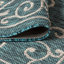 Tapis sarcelle / gris tissé texturé Hagerman-1909177991