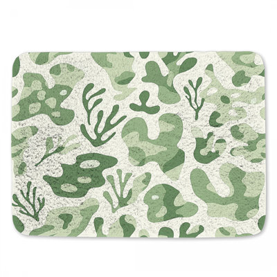 Tapis de bain motif camouflage rustique