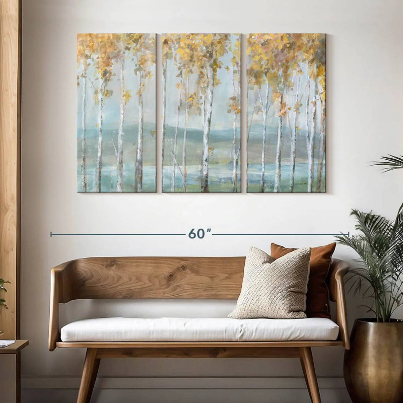 Alvord Lakeview Birches, H 32 po x l 50 po