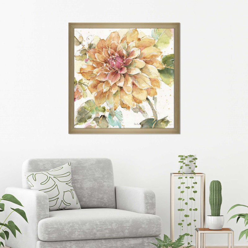 «Country Bloom V», reproduction sur toile, H 21,5 po x l 21,5 po x P 0,75 po, Encadrement champagne