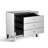 Yolanta 33" Mirrored Glass Nightstand with 3 Storage Drawers