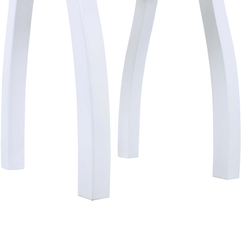 Table de bout Selma avec fonctionnalité élégante et design durable, Blanc