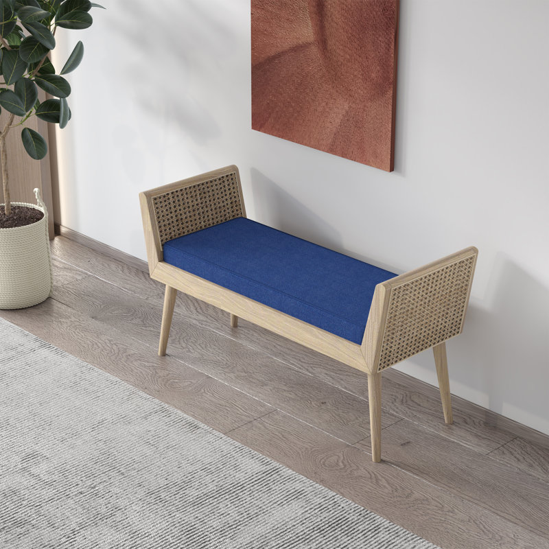 Banc en bois, Bleu