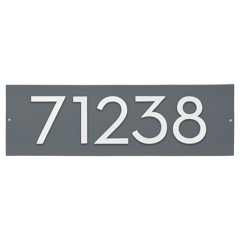 Rectangle Wall Plaque, Gray/White, Yes