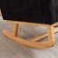 Chaise berçante surdimensionnée en peluche avec dossier haut et poches latérales-1319212956