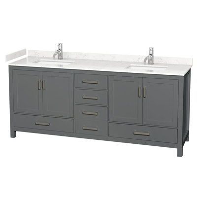 Sheffield 80" Double Bathroom Vanity Set