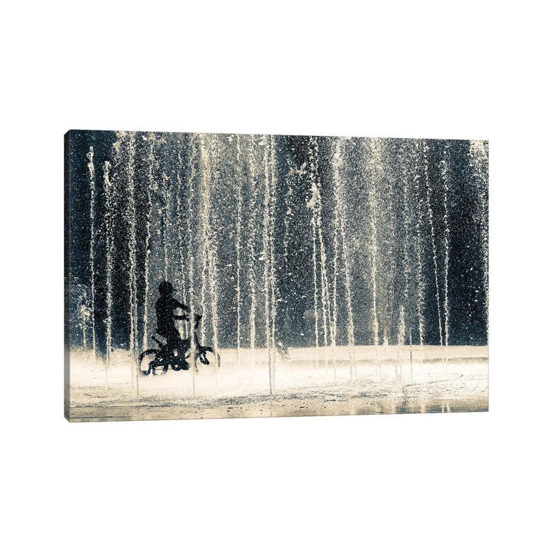 Ride Through The Drops by Ehsan Razzazi - Wrapped Canvas Print, 101.6 cm H x 66.04 cm W x 1.91 cm D