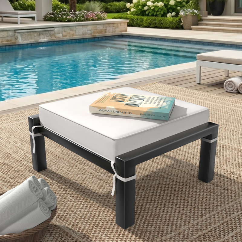 Coussin de repose-pieds d'extérieur Sunbrella®, Toile Sunbrella® naturel