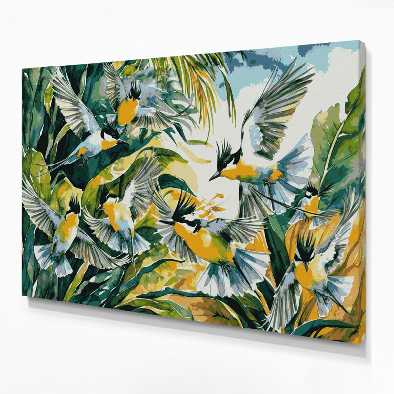 Art mural sur toile vert, H 11 po x l 14 po