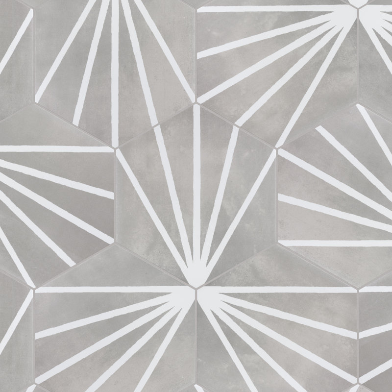 Carreau de porcelaine 8 po x 9 po Horizon, Gris