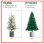 Arbre de Noël en forme de flocons de Noël avec 720 lumières à DEL blanc chaud, base de pot décorative et 19 pins-516864922