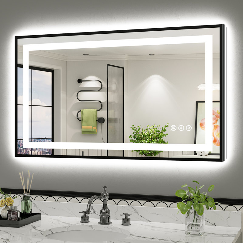 Miroir de salle de bain Matte, Rectangulaire, 48 po x 28 po
