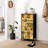 4 Drawer Dresser for Bedroom, Narrow Chest of Drawers, Wooden Top and Study Iron Frame 18"x37.5"-(WxH)
