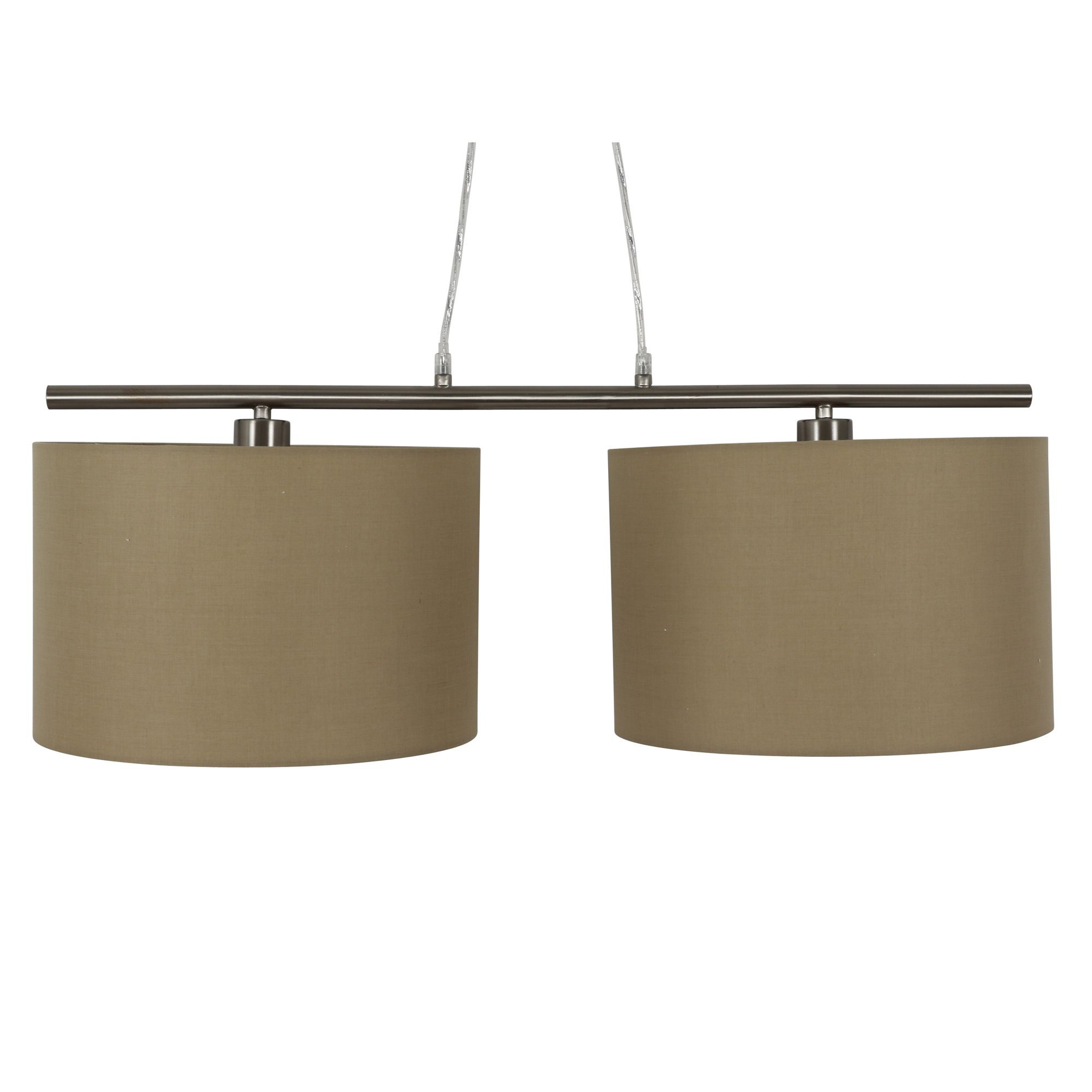 Latitude Run® Kloss Satin Nickel 2-drum Shade Integrated Led Pendant ...