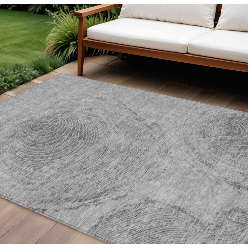 Tapis intérieur gris gris / gris anthracite, Rectangle 10 pi x 14 pi