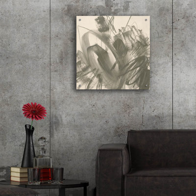  'Sepia Atom 1' by June Erica Vess Acrylic Glass Wall Art, 24" x 24"
