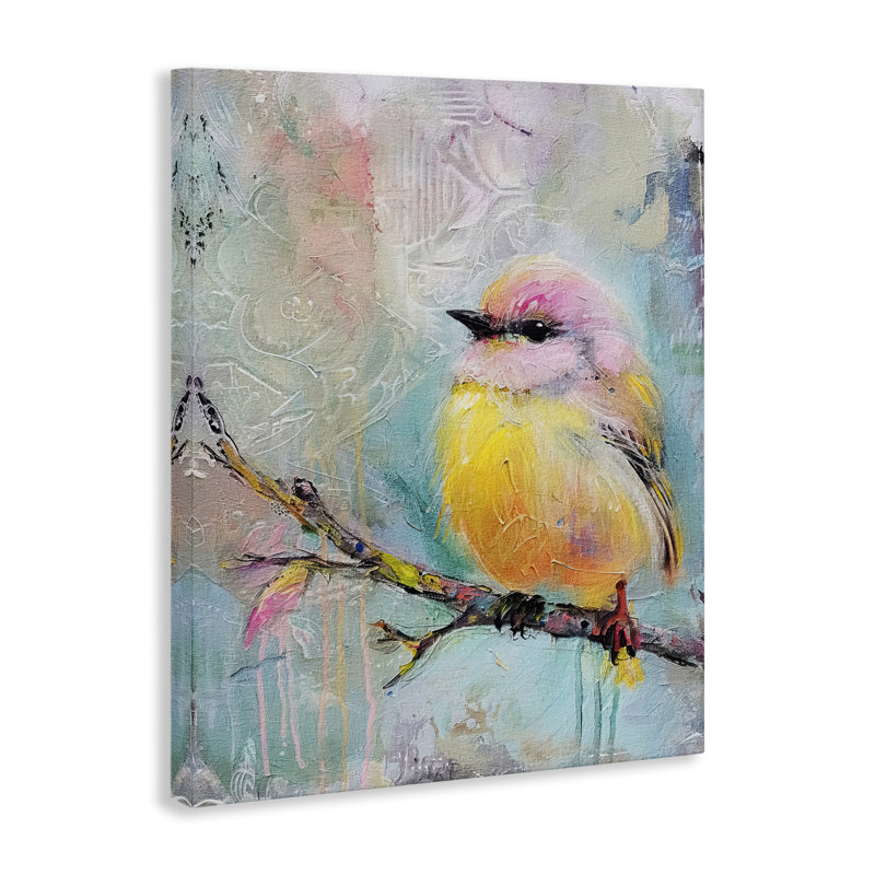  "Soft Pastel Bird" par RileyB, H 40 po x l 30 po