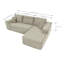 Canapé modulaire 105 po avec méridienne en L 105 po, canapé modulaire moderne avec assise profonde, canapé rembourré pour le salon et la chambre à coucher, aucun assemblage requis (tissu velours côtelé)-1277605124