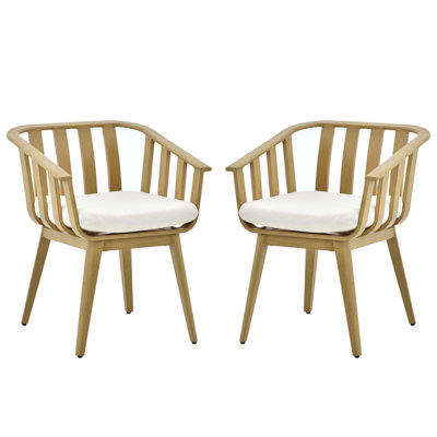 Chaise de salle à manger Lima 2PK Alun, finition brossée à la main