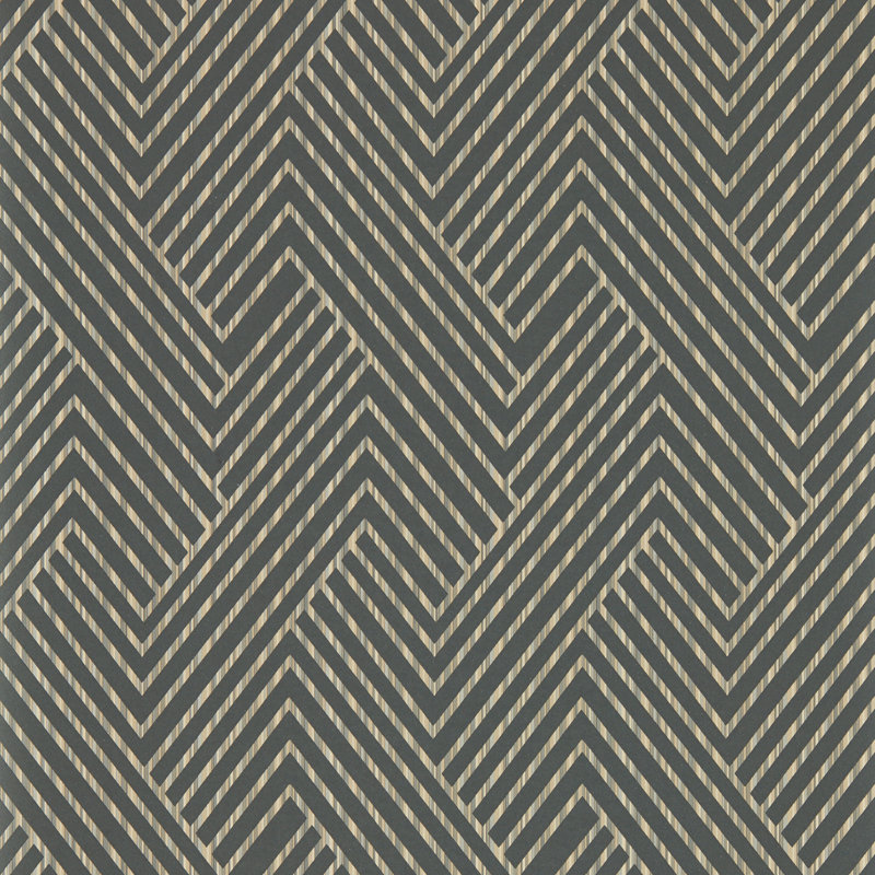 Vivido Grassetto Geometric Non-Woven Wallpaper Roll, Charcoal