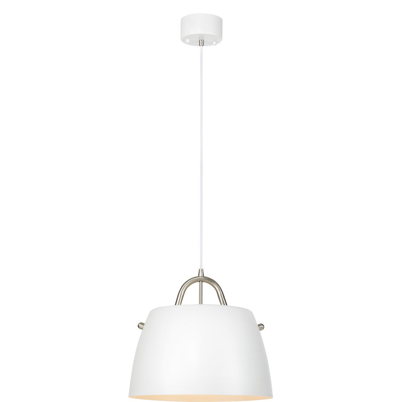 Miranda 1 - Light Dome Pendant, White/Steel