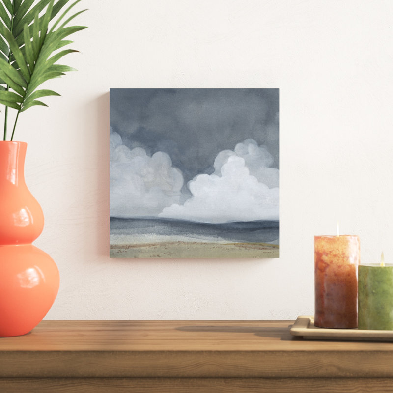 Paysage nuageux II, H 12 po x l 12 po x P 1,25 po