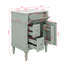 Ensemble de meuble-lavabo 24 po avec lavabo, ensemble de meuble-lavabo autoportant avec tiroir rabattable, 2 tiroirs et tablette réglable-121081717-121081710