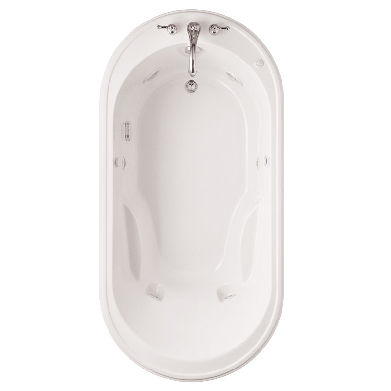 Baignoire de tourbillon à chute 72" x 36" Heritage, Blanc