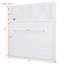 Grand lit escamotable mural avec tablettes supérieures et USB, blanc