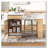 59.5"Kitchen Island With Extendable Dining Table, Kitchen Storage Table With Double-Sided Storage, Kitchen Island With 2 Drawers, Power Outlet, Side Open Shelves, For Kitchen-1485286250