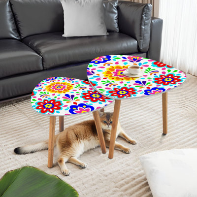Ensemble de 2 tables basses gigognes Triangle