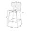 28 tabourets de bar à hauteur de comptoir de 28 po, de 2 chaises grises modernes avec repose-pieds en cuir de polyuréthane et métal rembourrés de mousse pour tabourets de 28 po (2), rembourrés et pratiques
