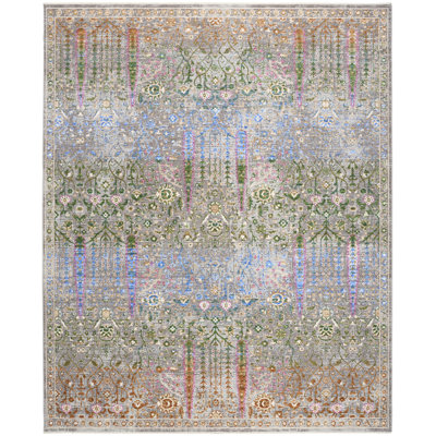 Nourison Vintage Harmony 7'10" x 9'10" Blue Multicolor Bohemian Indoor Rug