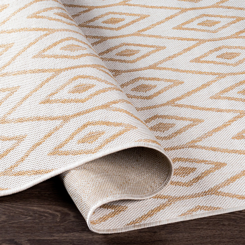 Ordaz Geometric Indoor / Outdoor Rug, Rectangle 5'3" x 7'7"