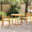 Garden Dining Table Round Solid Wood Acacia-940608468
