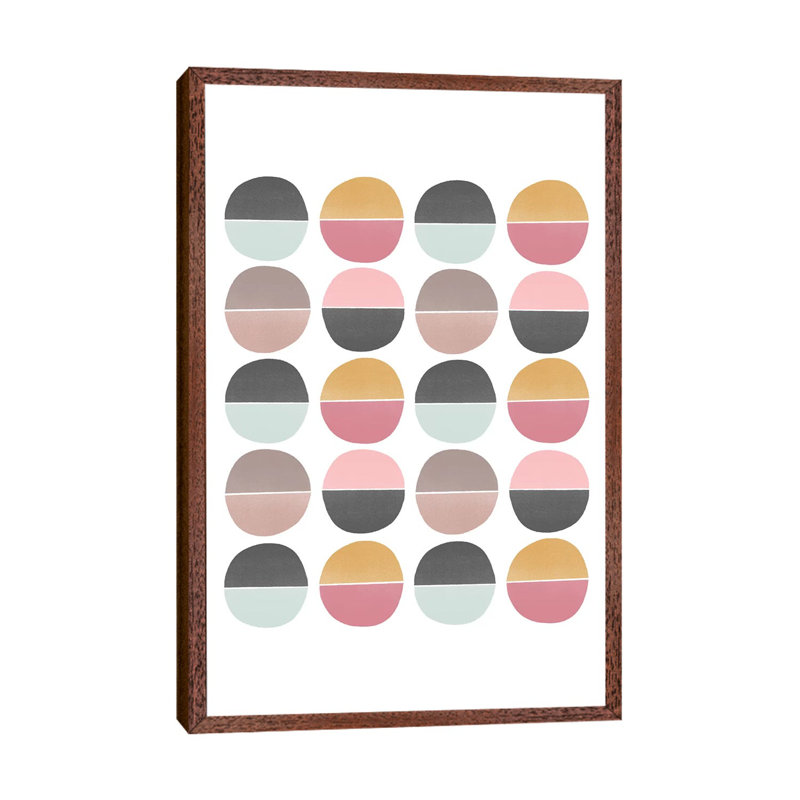 Circle Friends Abstract by Leah Straatsma - Print on Canvas, 152.4cm H x 101.6cm W x 3.81cm D